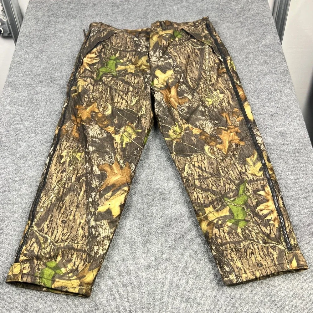 Cabelas Mens 3XL Mossy Oak Break-Up Insulated Full Side Zip Hunting Pants Camo